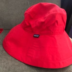 Red Patagonia bucket hat